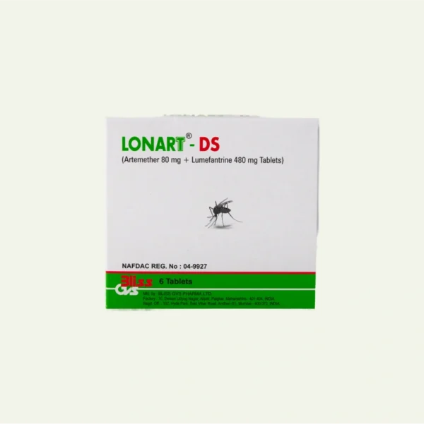 Artemether 80mg + Lumefantrine 480mg
